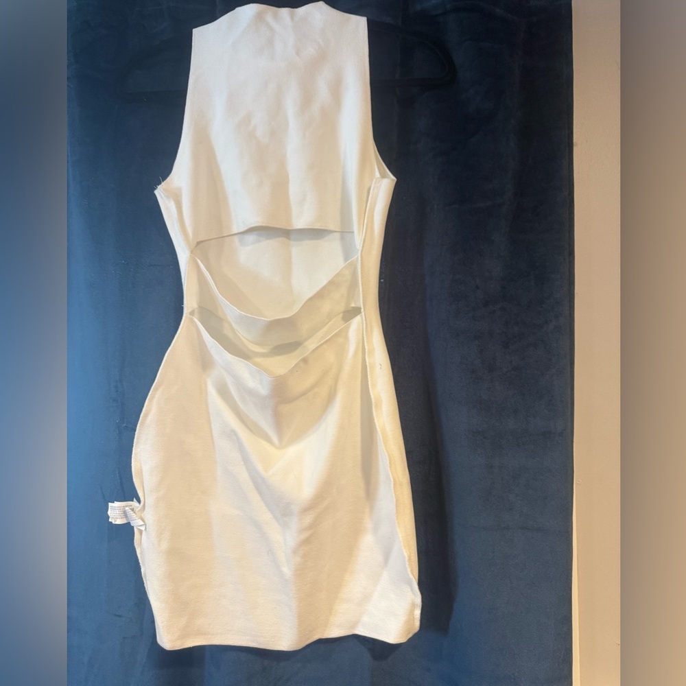 Zara White Backless Dress